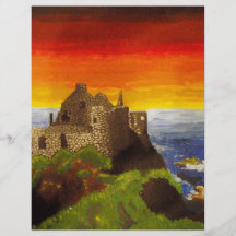 Castillo irlandés tarjeta publicitaria