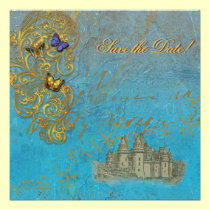 Castillo medieval del cuento de hadas invitaciones