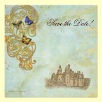 Castillo medieval del cuento de hadas invitaciones