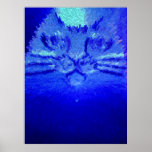 CAT AZUL DEL BLOQUE IMPRESIONES
