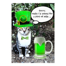 CAT CON EL FIESTA DEL DÍA DE ST PATRICK IRLANDÉS V ANUNCIO PERSONALIZADO
