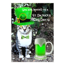 CAT CON EL FIESTA DEL DÍA DE ST PATRICK IRLANDÉS V ANUNCIOS PERSONALIZADOS
