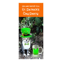 CAT CON EL FIESTA DEL DÍA DE ST PATRICK IRLANDÉS V INVITACIÓN