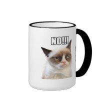 ¡Cat™ gruñón NO!!! Taza