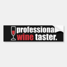 Catador profesional del vino etiqueta de parachoque