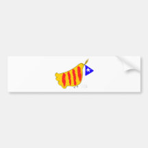 Cataluña patriótica, llibertat de Catalunya Etiqueta De Parachoque