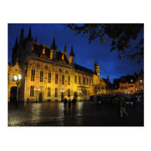 Catedral de Brujas en la noche Postal