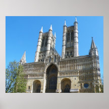 Catedral de Lincoln, Lincoln, Inglaterra Reino Uni Poster