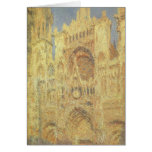 Catedral de Ruán, puesta del sol de Claude Monet Felicitación