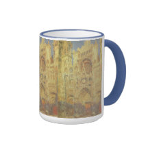 Catedral de Ruán, puesta del sol de Claude Monet Taza De Café