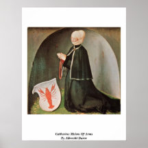 Catherine Melem de brazos de Albrecht Durer Poster