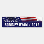 Católico para Romney Ryan 2012 Pegatina De Parachoque