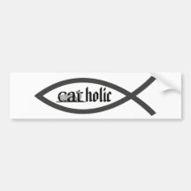 Católico (swimjohn.com) etiqueta de parachoque