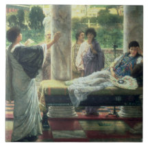 Catullus que lee sus poemas en la casa de Lesbia,  Azulejo