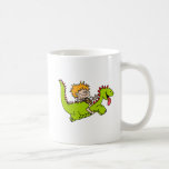 Caveboy y su mascota del dragón taza