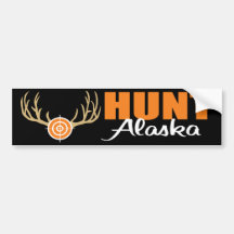 Caza Alaska Pegatina De Parachoque