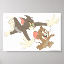 Caza de Tom y Jerry del No-Esquema Impresiones