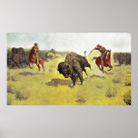 Caza del búfalo impresiones