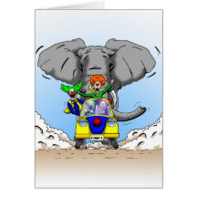 Caza del payaso del dibujo animado de Ben Jones Felicitaciones