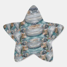 Caza del tesoro de STBX - el azul gotea piedras de Pegatina Forma De Estrella Personalizadas