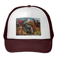 Caza del tigre y del león de Rubens Peter Paul Gorros Bordados