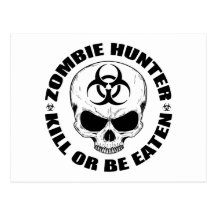 Cazador 4 del zombi tarjetas postales