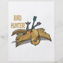Cazador del pájaro tarjeton