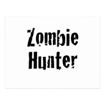 Cazador del zombi tarjeta postal