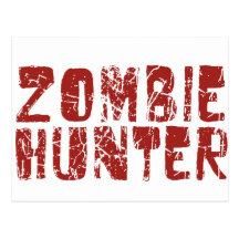 cazador del zombi tarjetas postales