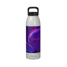 cazador digital de la tormenta del tornado del art botella de agua