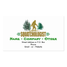 Cazador divertido de Sasquatch Plantillas De Tarjeta De Negocio