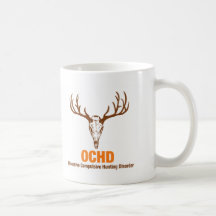 Cazador obsesionado taza de café