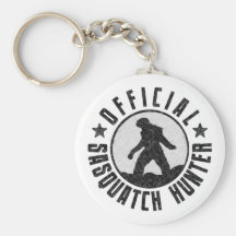 Cazador oficial de Sasquatch - Bigfoot en Grunge d Llavero Personalizado