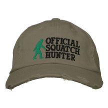 Cazador oficial del squatch * version* grande del  gorras bordadas