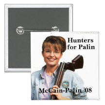 Cazadores, para Palin, McCain-Palin '08 Pin