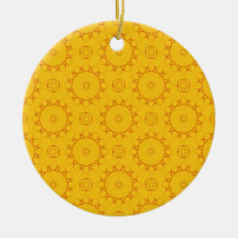 CCB AMARILLO-NARANJA BRILLANTE DE LA PLANTILLA DEL ADORNO