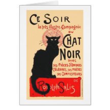 Ce Soir Le Chat Noir, Théophile Steinlen Tarjetas