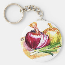 Cebolla - cebolla - coma sus Veggies Llaveros