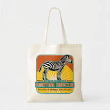 Cebra animal del rescate bolsas de mano