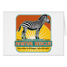 Cebra animal del rescate felicitacion 