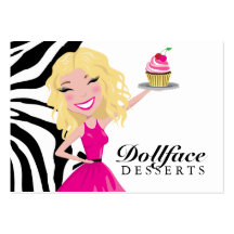 Cebra Blondie 3,5 x 2 de 311 postres de Dollface Tarjetas De Negocios