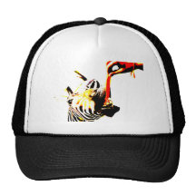 Cebra con actitud gorro de camionero