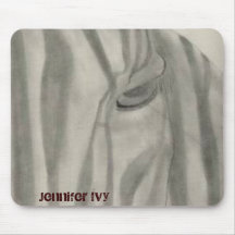 Cebra por la hiedra Mousepad de Jennifer Alfombrillas De Ratón