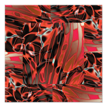 Cebra roja salvaje con arte con fotos