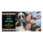 Celebración brillante festiva de la Feliz Año Nuev Tarjetas Fotográficas Personalizadas