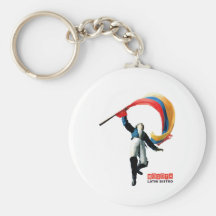 Celebración de 3 STRETCHED.gif colombiano Llavero Personalizado