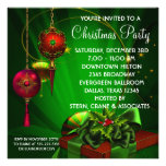Celebración de días festivos verde roja del navida invitaciones personalizada
