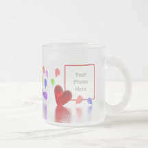 Celebración del día de San Valentín (marco de la f Taza