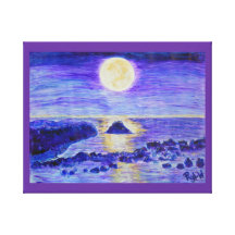 Celebración envuelta del claro de luna de la impre lienzo envuelto para galerias