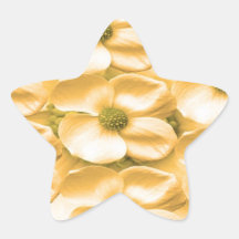 Celebraciones florales de los sueños de seda pegatinas forma de estrellaes personalizadas
